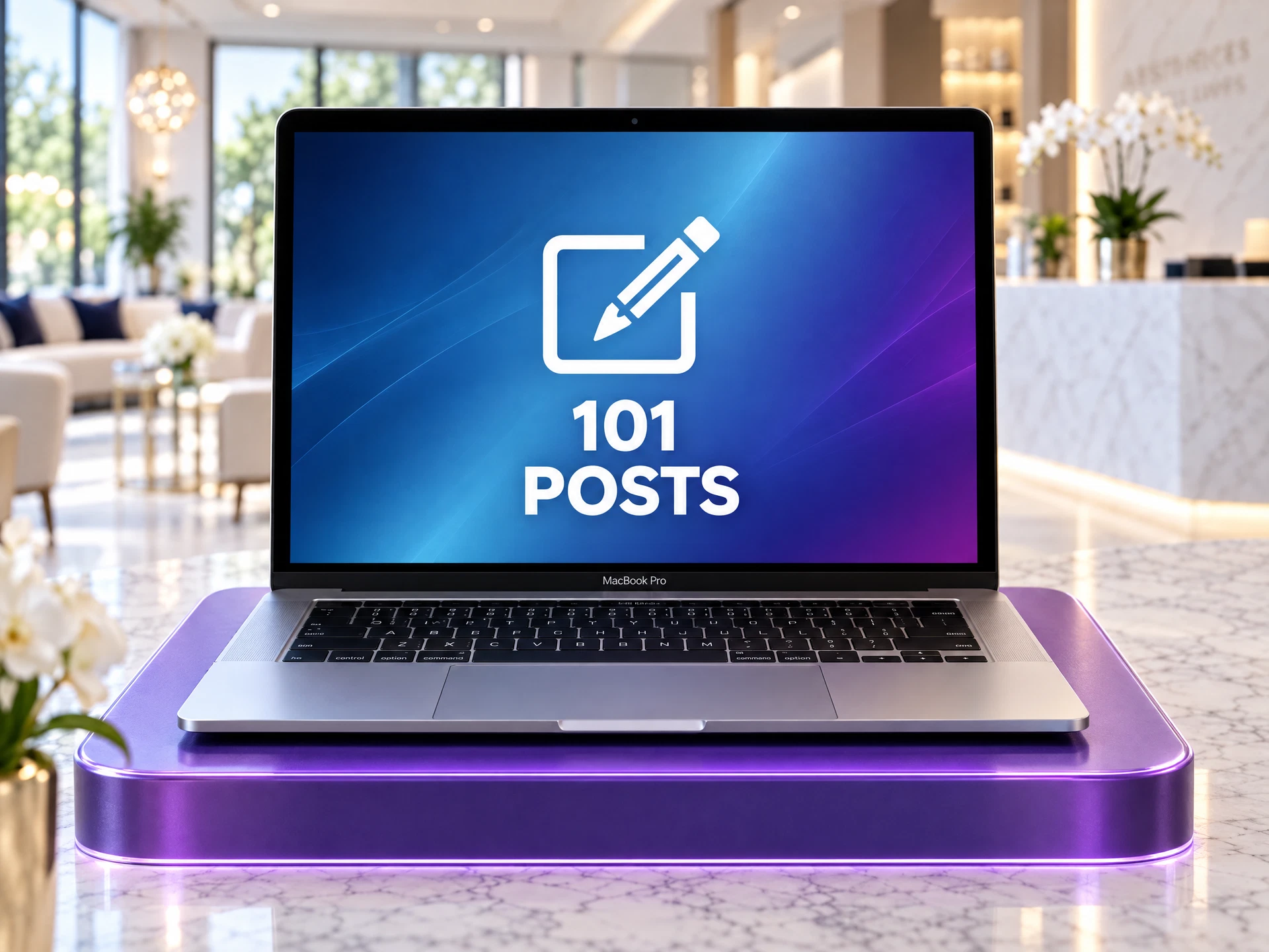 101 Posts laptop matching the Authority + Trust Essentials collection